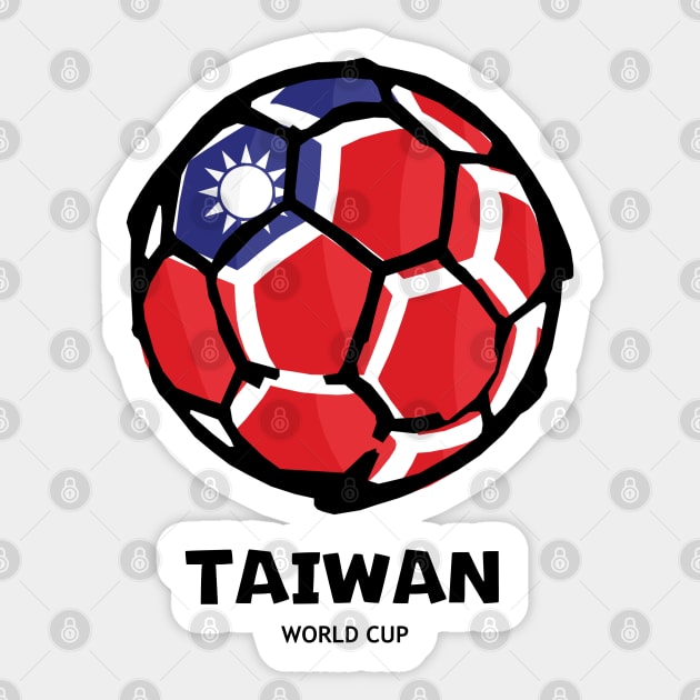 Football Country Flag Taiwan Republic of China Sticker by KewaleeTee